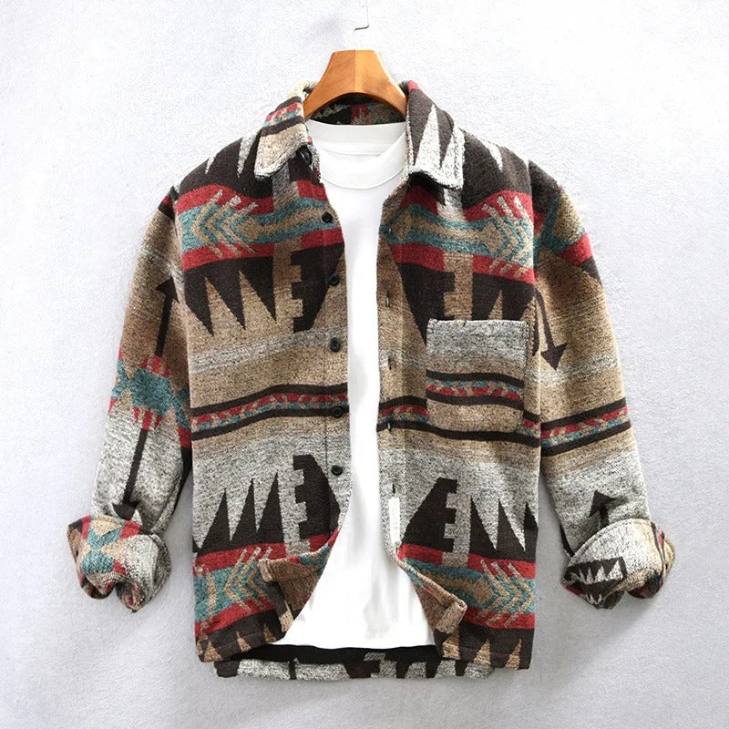 Myles | Patterned Button-Front Statement Shirt