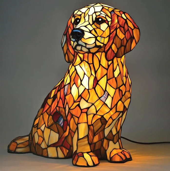 Oliver | Warm Color Puppy Lamp