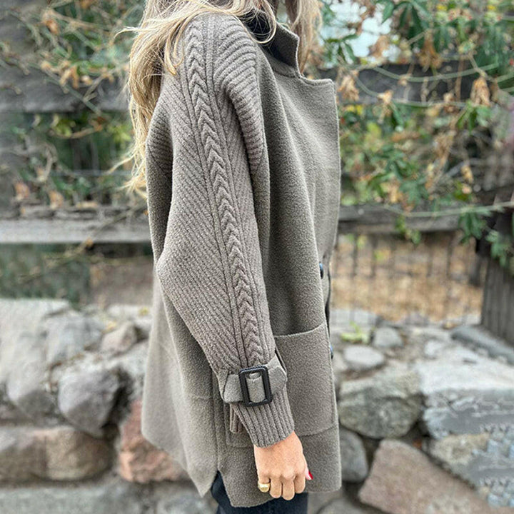 Quinn | Elegant Mid-Length Double-Breasted Coat