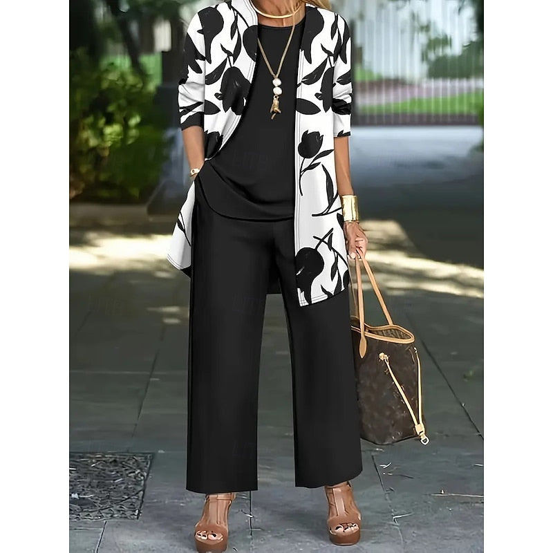 Rosanne | Elegant Floral Three-Piece Set
